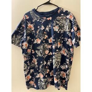 Star‎ Wars Mad Engine Mens Size XL T Shirt Floral Blue
